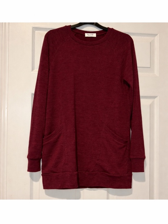Sweaters - NWOT-Light Weight Sweater Small-You & Me Burgundy Long Sleeve Casual